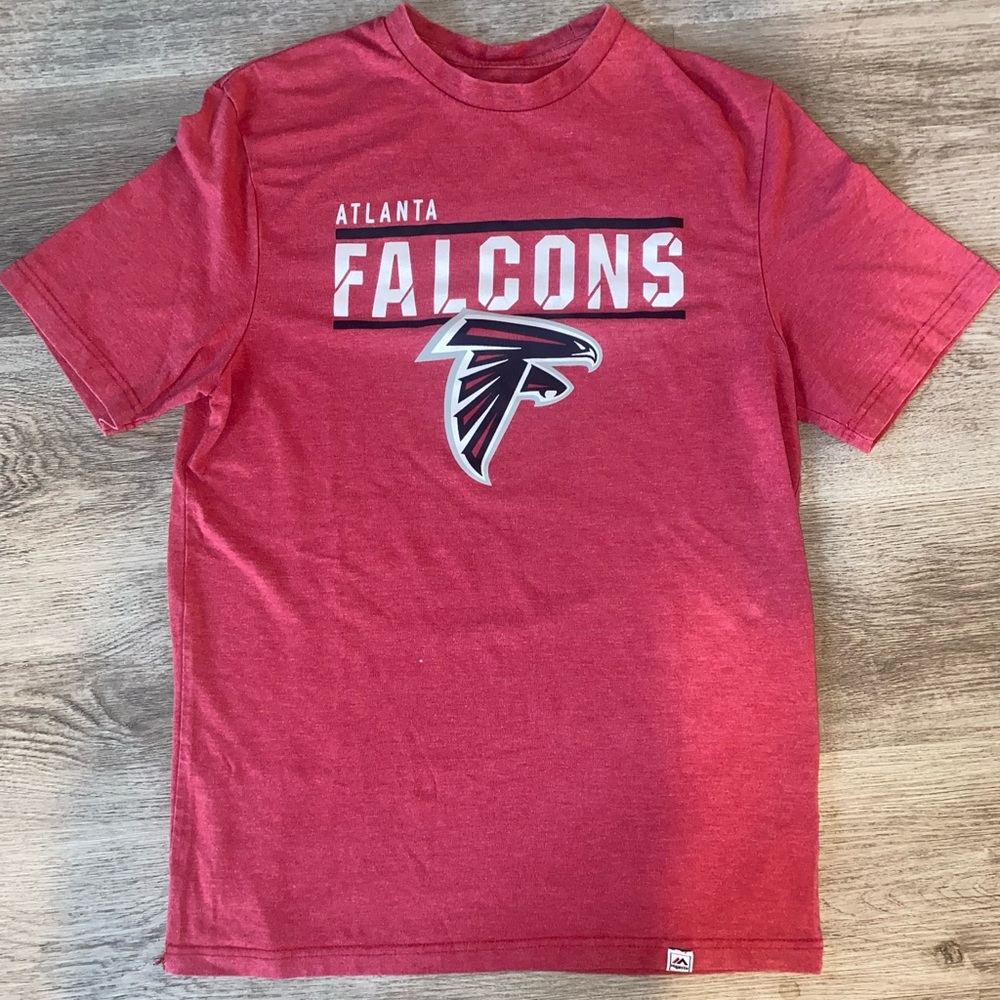 Majestic Atlanta Falcons Men’s Medium Red T-Shirt with Black and White Print